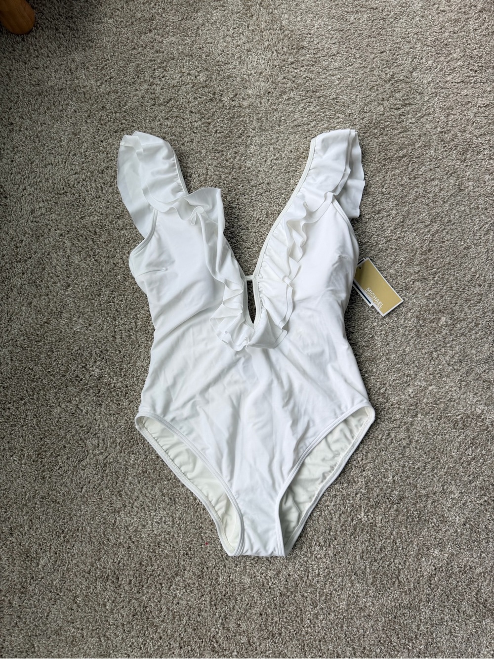 MICHAEL Michael Kors White One-Piece Swimsuit
